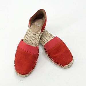 Eileen Fisher Lady Nubuck Espadrille Sandal Size 9 Red